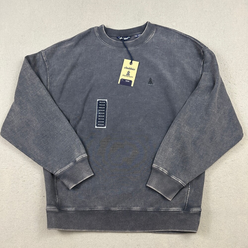 Chubbies Sweatshirt Men Medium Black To Basic Comfort Crewneck Pullover Knit M